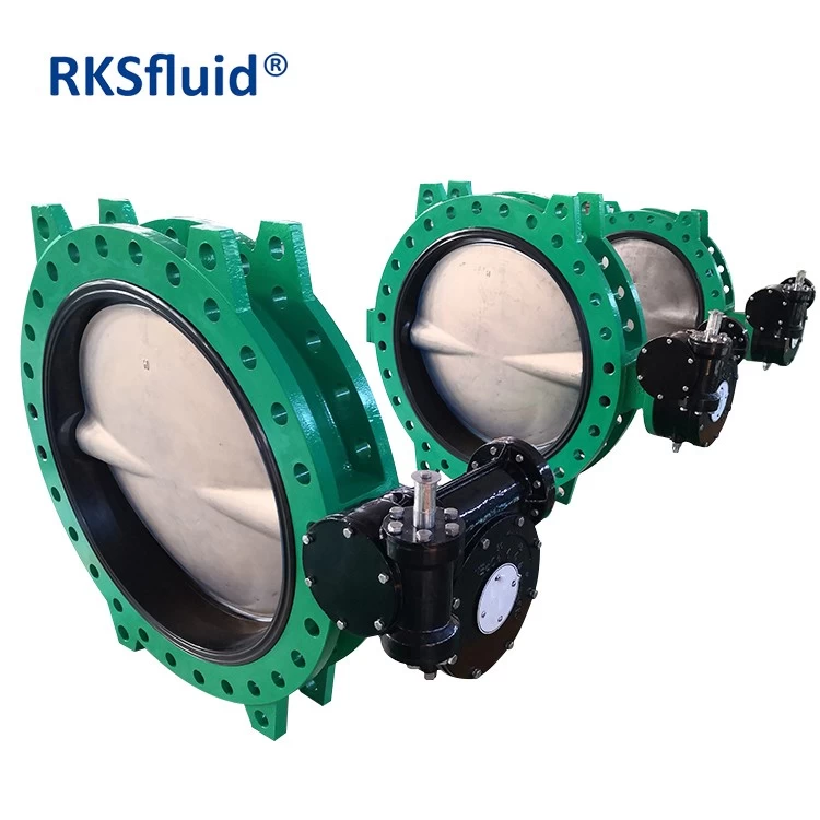 China U section between wafer type double flange butterfly valve manufacturer