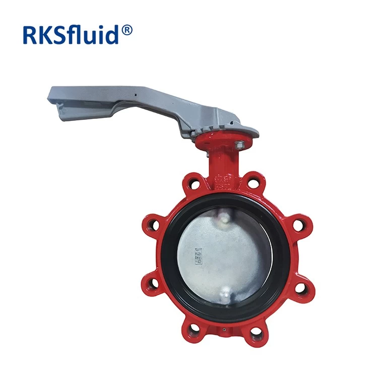 中国 RKSfluid工厂杠杆手动操作耳阀型蝶阀 制造商