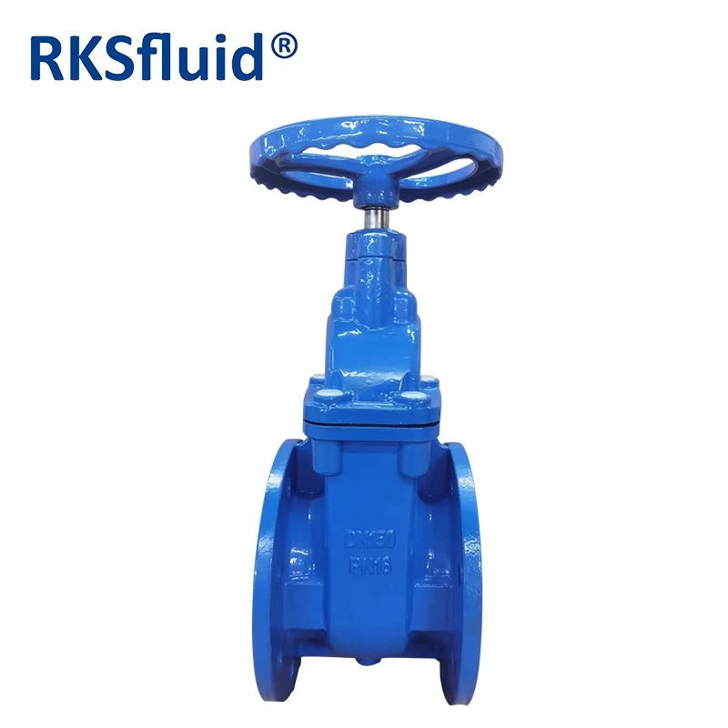 China Water treatment gate valve supplier BS5163 PN16 GGG50 ductile iron non rising stem metal seated flange gate valve 150mm manufacturer