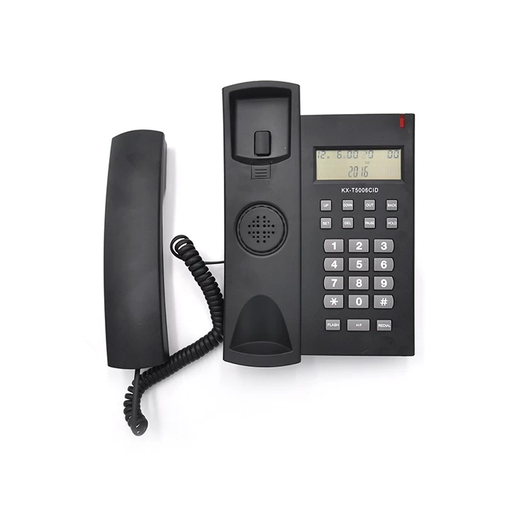 Teléfono con cable, teléfono fijo de escritorio, teléfono fijo montable en  la pared para volver a marcar - AliExpress