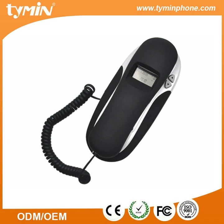 porcelana Teléfono Slimline básico de Amazon Hot Selling con función de identificación de llamadas e indicador LED para llamadas entrantes (TM-PA018) fabricante