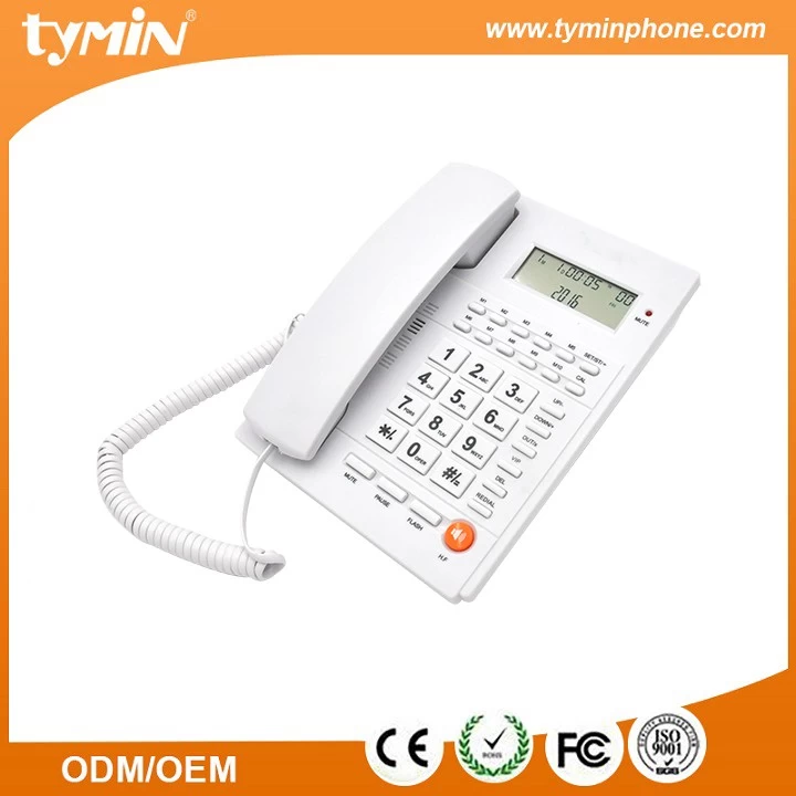 China Black Color Basic Caller ID Phone voor Office (TM-PA117) fabrikant