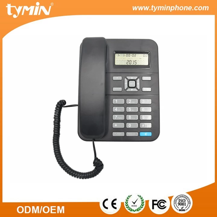Chine Aliexpress Hot Sale Téléphone fixe avec identification de l'appelant avec fonction d'identification de l'appelant pour le fabricant de bureaux et de particuliers (TM-PA105) fabricant