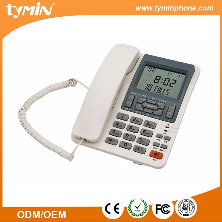 China 2019 Best-Selling Desktop Two Line Phone with Big LCD and Three Party Conference for Office Use (TM-PA001) manufacturer