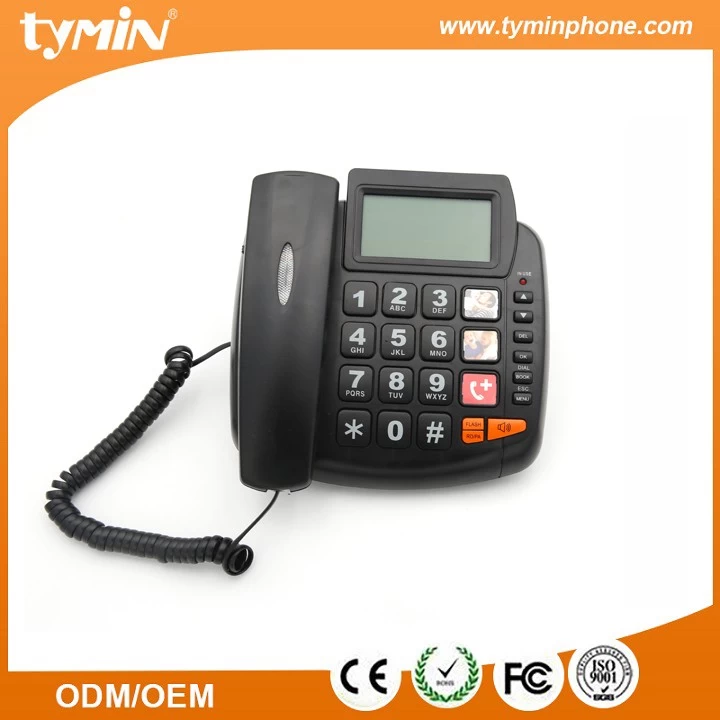Chine Ebay 2019, téléphone à boutons jumbo de haute qualité avec rétroéclairage bleu et fonction haut-parleur amplifiée (TM-PA008) fabricant
