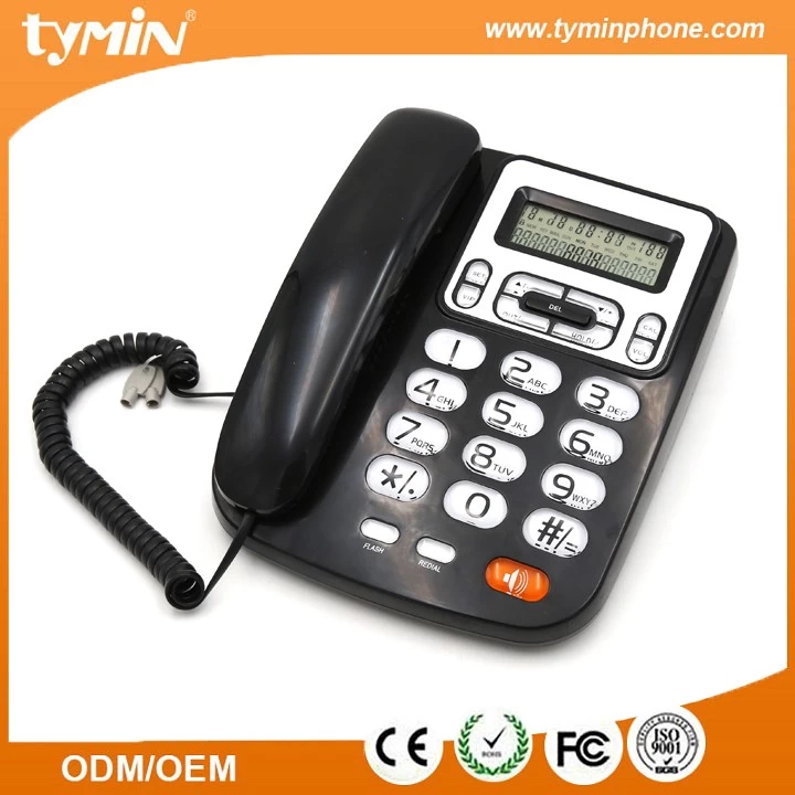Chine Téléphone fixe avec identifiant de bureau fixe en gros dans le Guangdong avec fonction de bureau et montable au mur （TM-PA5005 fabricant