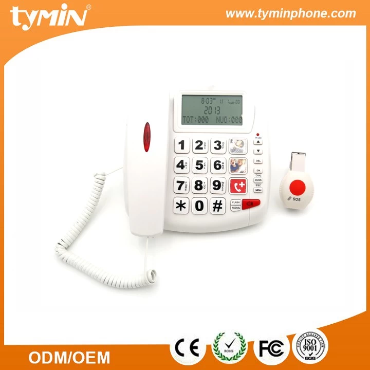 중국 다량 통화 ID 기능 라거 키 보청기 전화, 경보 노인 전화. (TM-S003) 제조업체