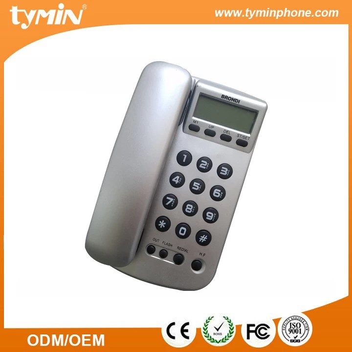 중국 OEM / ODM 서비스 (TM-PA103C)와 유럽 시장에 대 한 호출 ID와 현대 디자인 고정 전화 제조업체
