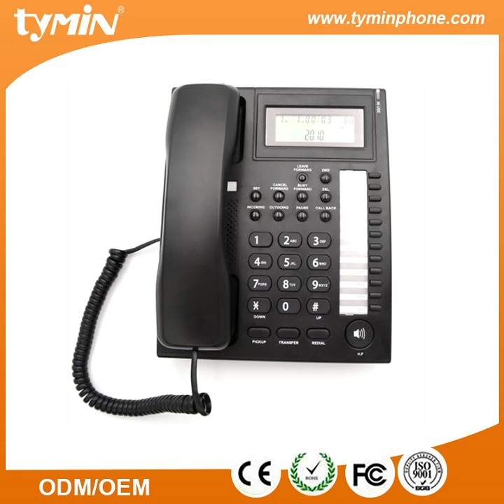 porcelana Shenzhen 2019 Identificador de llamadas de buena calidad Teléfono con cable con altavoz y 10 botones de memoria de un solo toque para uso en la oficina (TM-PA005A) fabricante