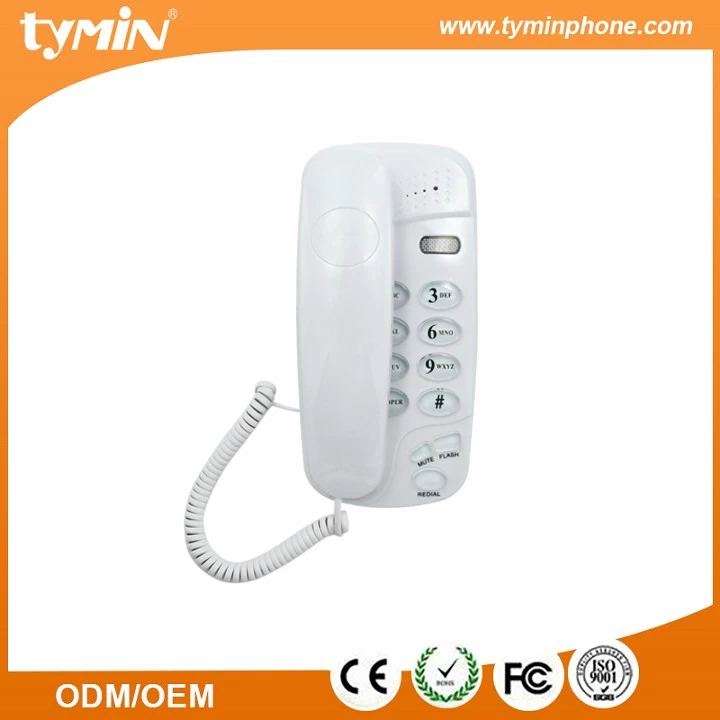 China Shenzhen 2019 Heißer Verkauf Neueste Design Grundlegende Schnurgebundene Telefon mit LED Ringer Anzeige für Hotel und Büro (TM-PA147) Hersteller