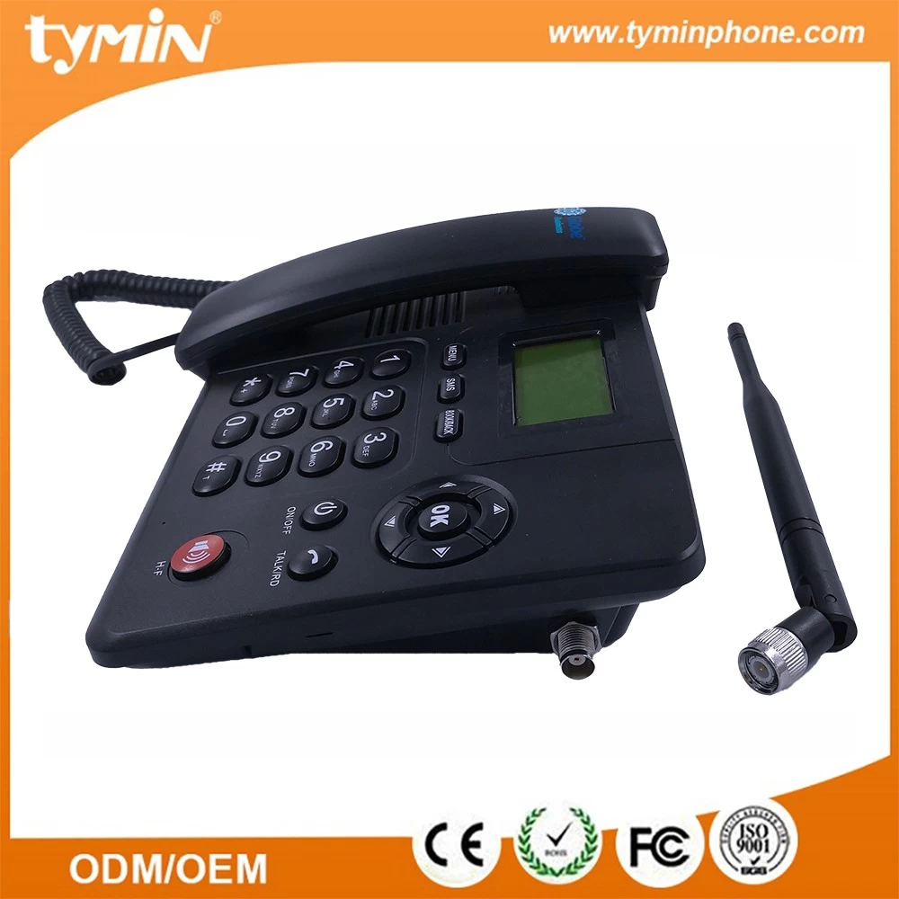 Téléphone fixe fixe sans fil à prix concurrentiel des ménages de Shenzhen  avec le logement pour carte SIM 4G et GSM (TM-X505)