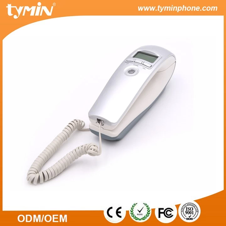 Chine Identification de l'appelant à petit écran LCD Téléphone Slimline P / T commutable et montable au mur (TM-PA051) fabricant