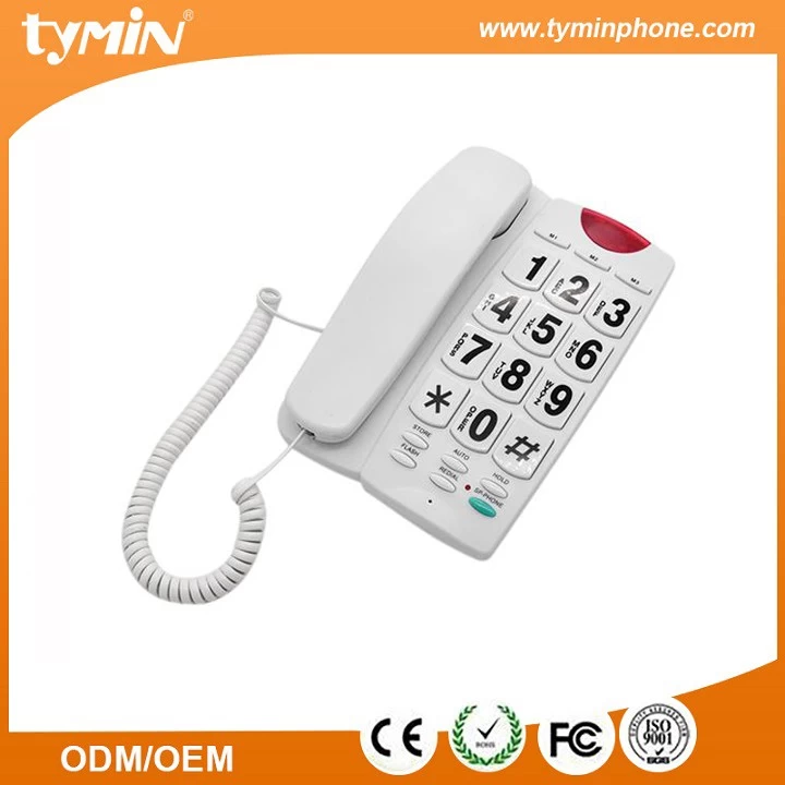 중국 Aliexpress 최신 버전 핸즈프리 기능 (TM-PA189)을 가진 큰 키패드 고참 전화를 사용하기 편한 제조업체