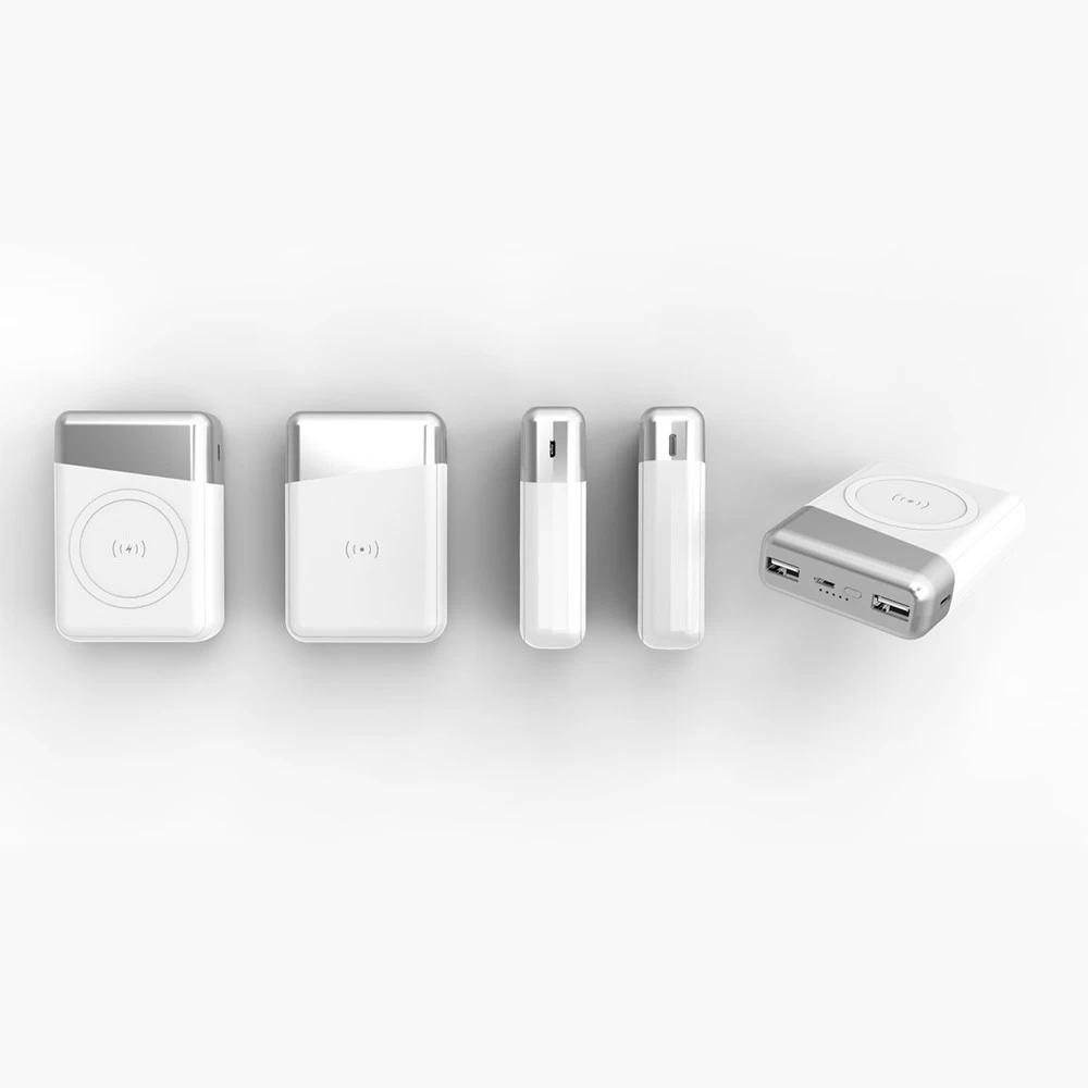 Mitzu® Power bank 10,000 mAh carga rápida 2 dispositivos, blanco