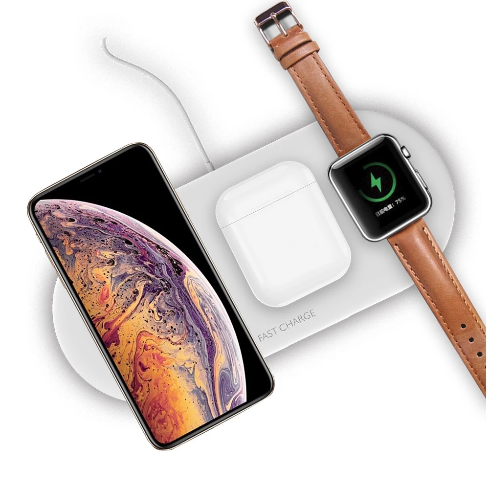 Cargador 3 en 1 para iPhone, Apple Watch, Estación de carga