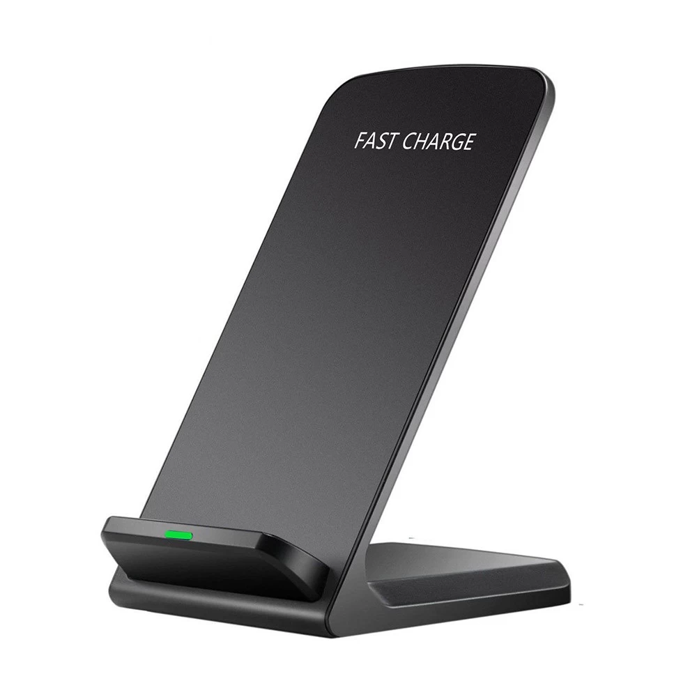 China Newest Style Desktop Fast Wireless Charger Stand with Matt Surface for Samsung Galaxy Note 9 and Huawei P10 mobile phones (MH-V6B) manufacturer