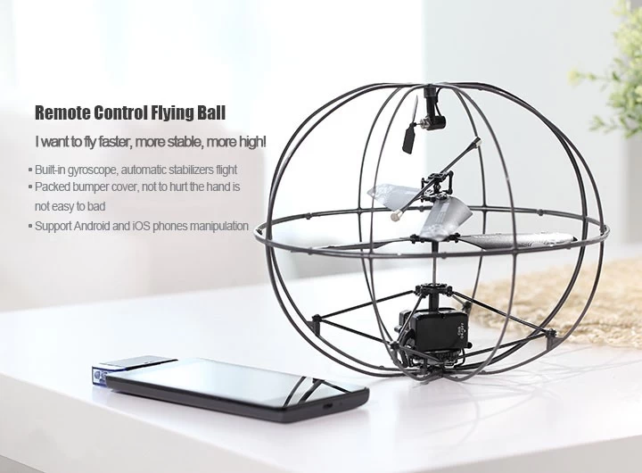 IR, IPHONE & ANDROID controlled flying ball with gyro REH46174