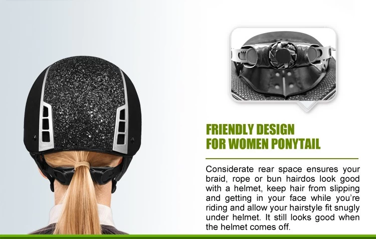 Lady equestrian helmet