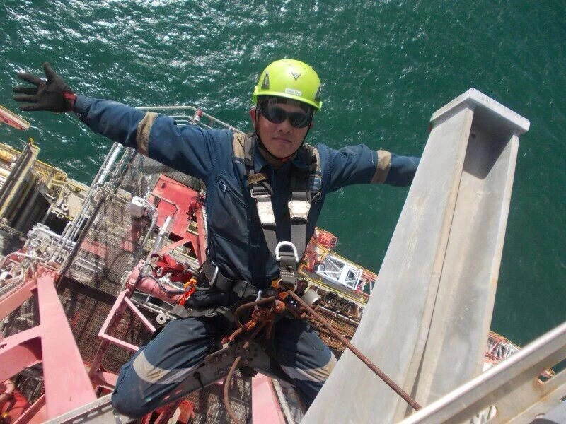 offshore oil gas climbing safety helmet 