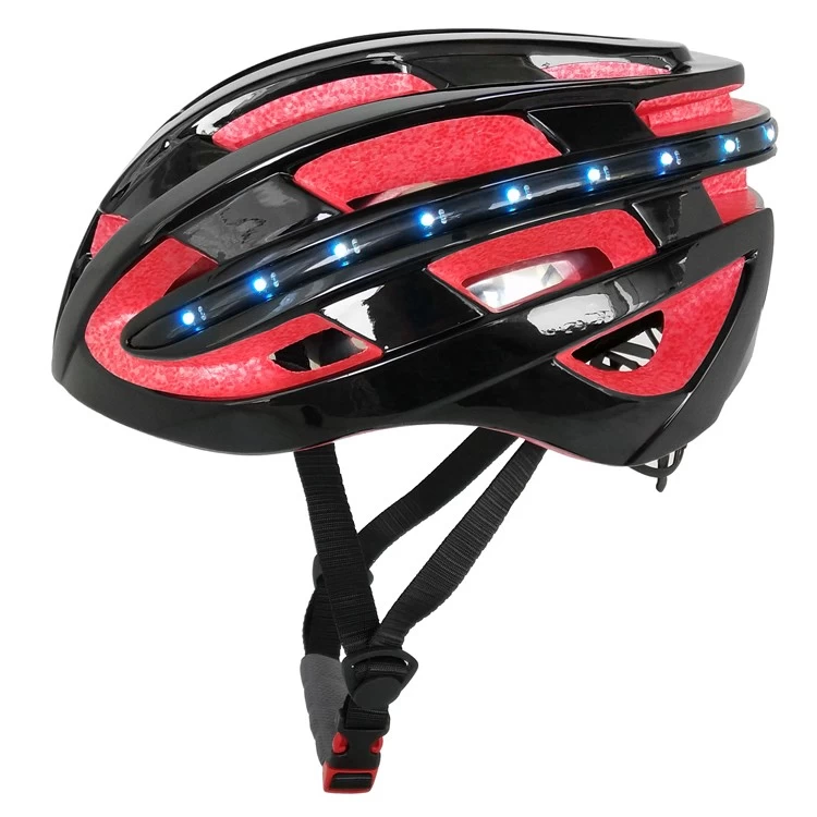 China Aurora R&D New LED Light Road Bike Helmet with High Capacity Li-Polymer Quality Battery AU-R6 manufacturer