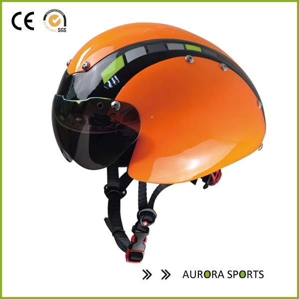 ゴーグル付きEPS TTバイクのヘルメット、短いテールタイムトライアル自転車用ヘルメット、TTエアロトラックサイクリングヘルメット