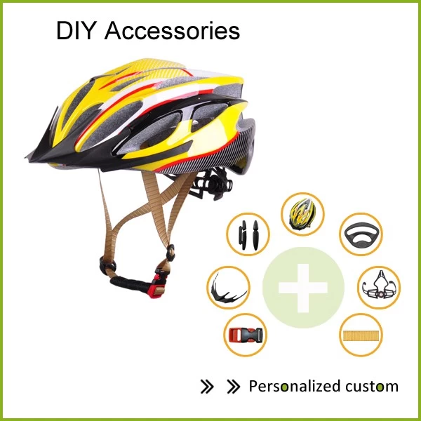 Çin Tamamen DIY renkli Özelleştirilmiş Aksesuarları ile Yeni Inmold dağ Bisiklet Kask AU-B062 üretici firma