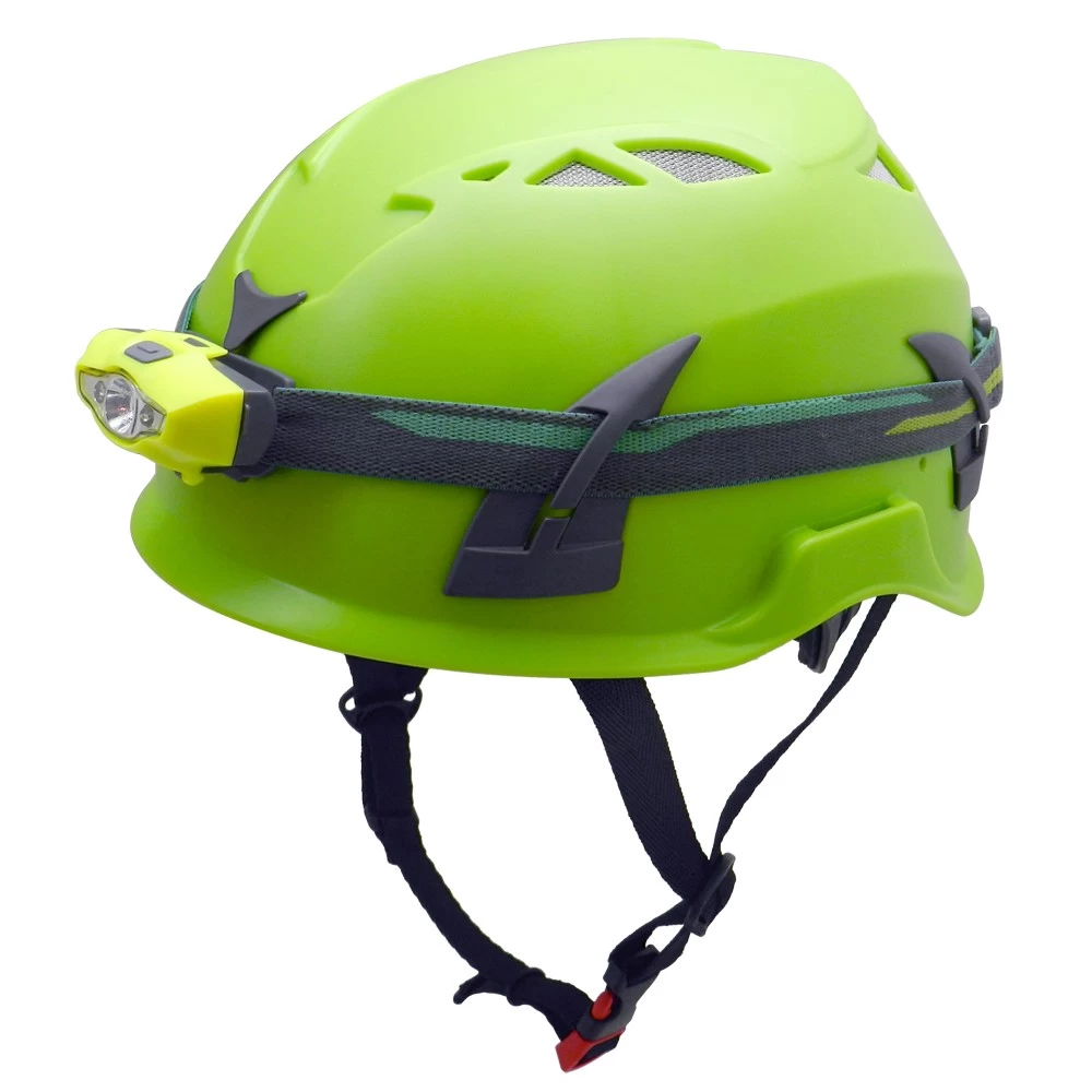 China [New arrived] Super fashion high quality PP shell rescue PPE safety helmet with LED headlamp manufacturer
