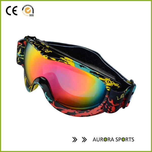 China Professionelle Skibrille Doppellinse QF-S707 anti-fog großen Skibrille Snowboardbrille Hersteller