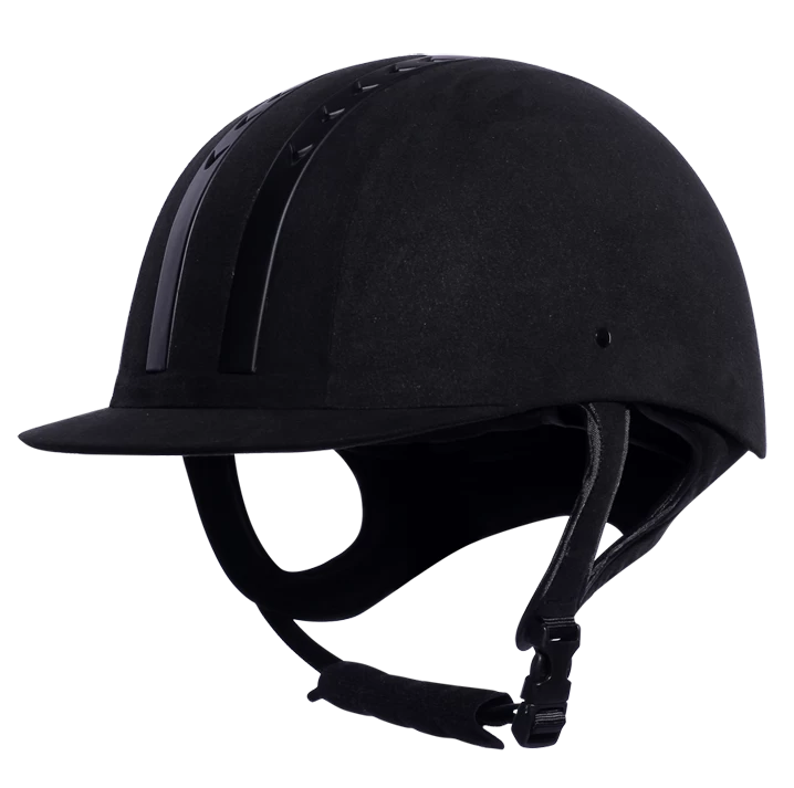 China Velvet riding hat, PU leather helmet equestrian AU-H01 manufacturer