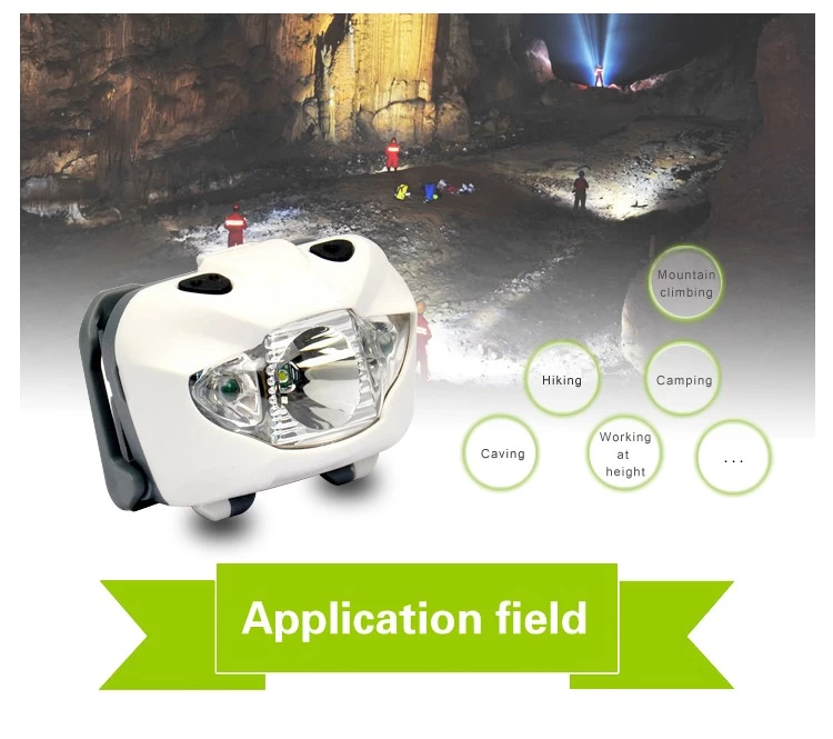 중국 CE와 함께 캠핑 휴대용 헤드 램프, 동굴 탐험 / 하이킹 페츨 헤드 램프 / 야외 안전 암벽 등반 헬멧 AU-M02 승인 제조업체