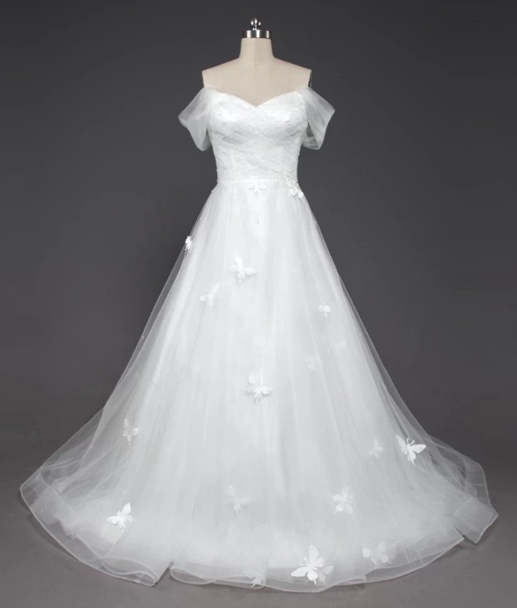 ¿usted cabe para el vestido de boda de A-line?