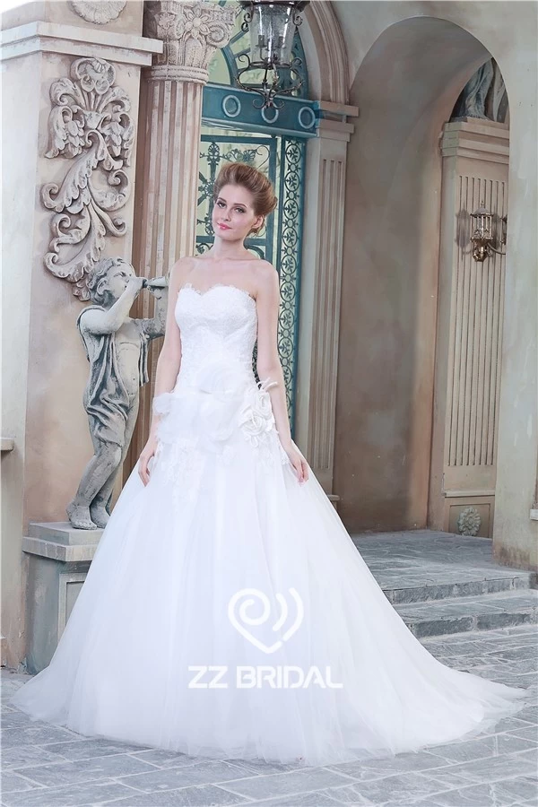 Weiße Hochzeitskleid für Bräute Jungfrau