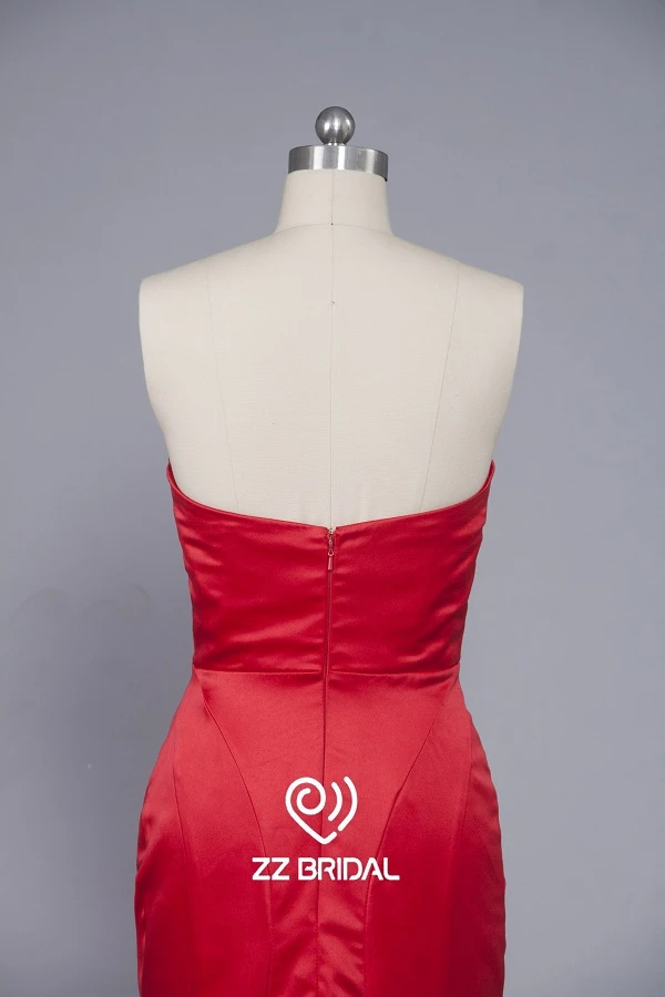 ZZ Bridal Sweetheart encolure rouge manches longues robe de soirée sirène