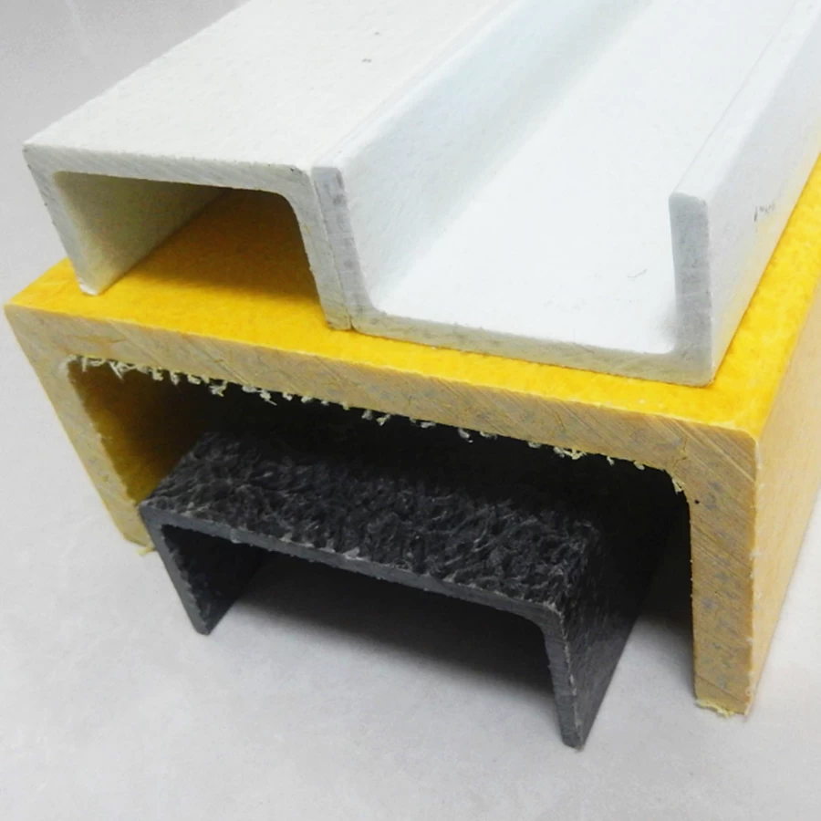 China Type C and U Fiberglass Reinforced Polyester GRP FRP Channel Manufacturers manufacturer