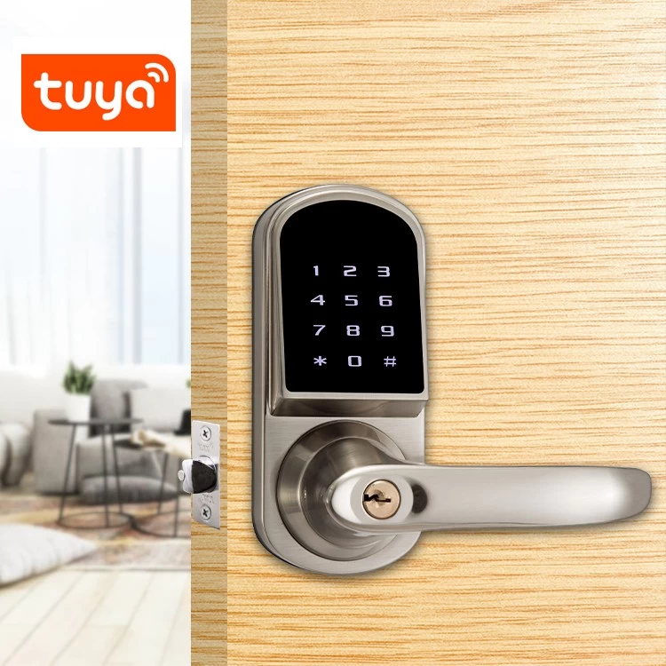 Digital Keypad Tuya Bluetooth Single Latch Knob Door Lock