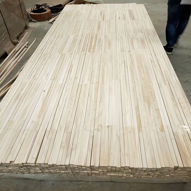 Mueble de plancha madera de paulonia y dm blanco