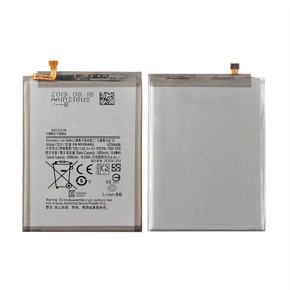 For Samsung Galaxy M20 M30 A40S Battery Replacement 5000Mah Eb-Bg580Abu Phone Battery
