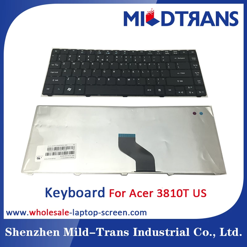 China High quality US layout laptop keyboard for Acer 3810T manufacturer