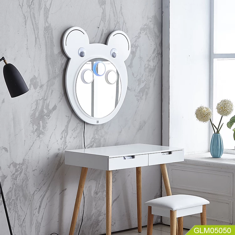 Children wall led mirror with bluetooth and speaker