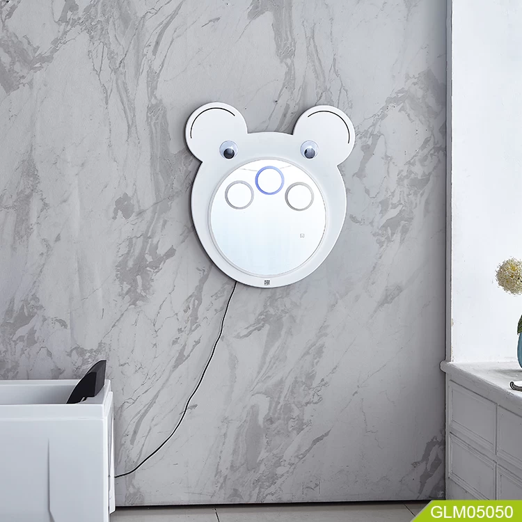 Children wall led mirror with bluetooth and speaker
