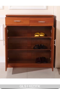 China factory shoe cabinet double door with 2 drawers