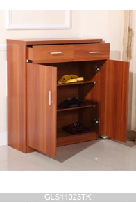 China factory shoe cabinet double door with 2 drawers