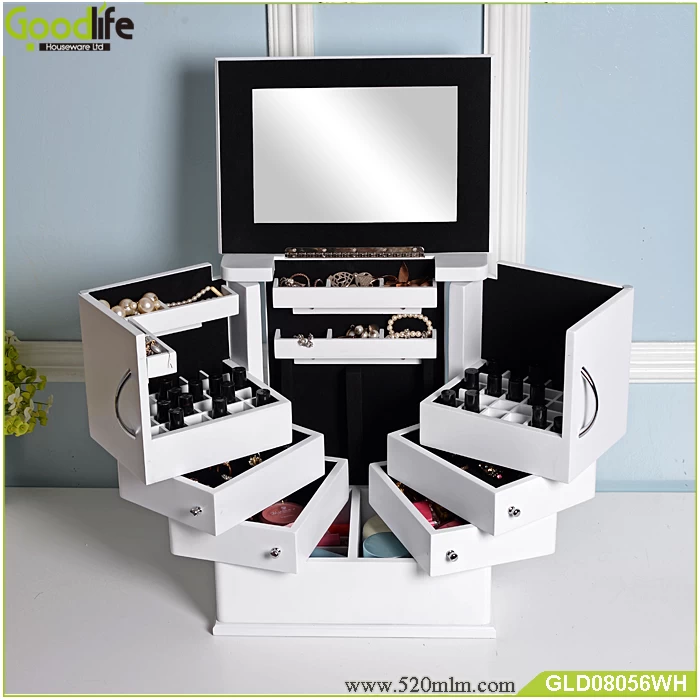 China wholesale makeup cases with mirror for bedroom furniture