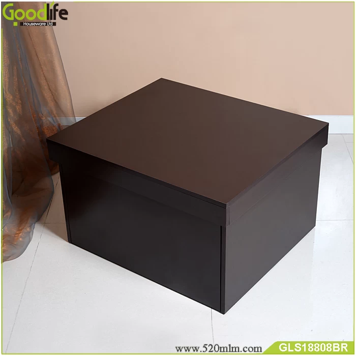 Chinese Guangdong wooden shoe storage box with drawer.