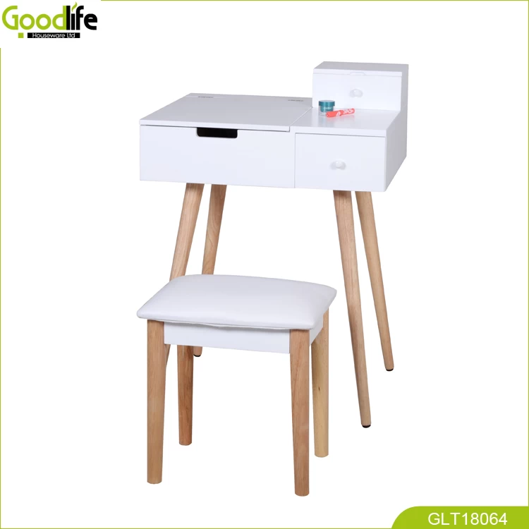 Chinese Shenzhen Goodlife Dressing Table furniture with solid wood stand and mirror desig GLT18064