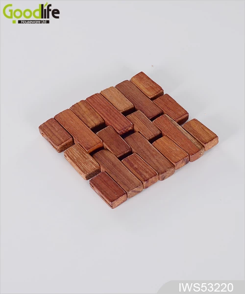 Classic Design Teak wood coaster , coffee pad,Teak color IWS53220