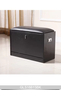European hot style wooden shoe cabinet ottoman with cushioned seat GLS18815C