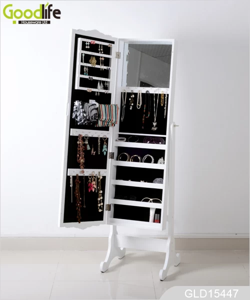 GOODLIFE Black mirror jewelry cabinet bedroom furniture set GLD15447