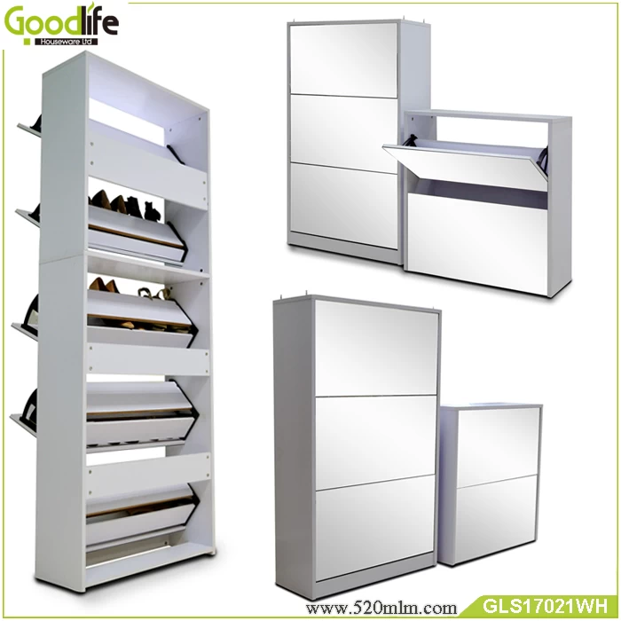 Goodlife 3+2 wooden shoe rack chest of drawers,shoe rack adjustable