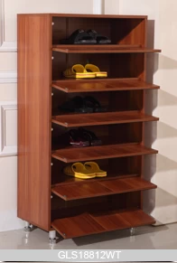 Goodlife 6-layer wooden mirrored shoe storage cabinet GLS18812B